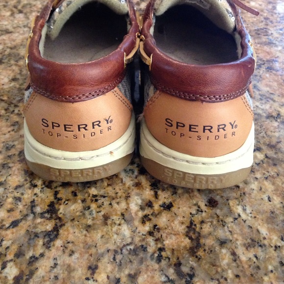 Brown Sperrys, Zebra pattern with sequins! Size 9 - Picture 2 of 3
